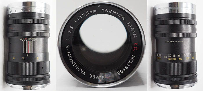 SUPER YASHINON-R 13.5cm f3.5（ペンタマチックマウント／Ｗｅｂより）