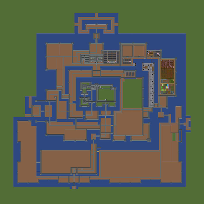 マイクラで建築した城のマップ